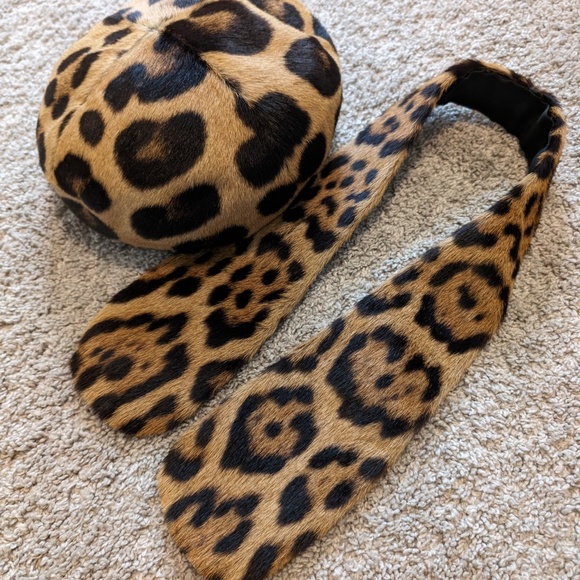 Vintage Leopard Print Hat and collar scarf 1940s 1950s BONWITT TELLER - Picture 9 of 14
